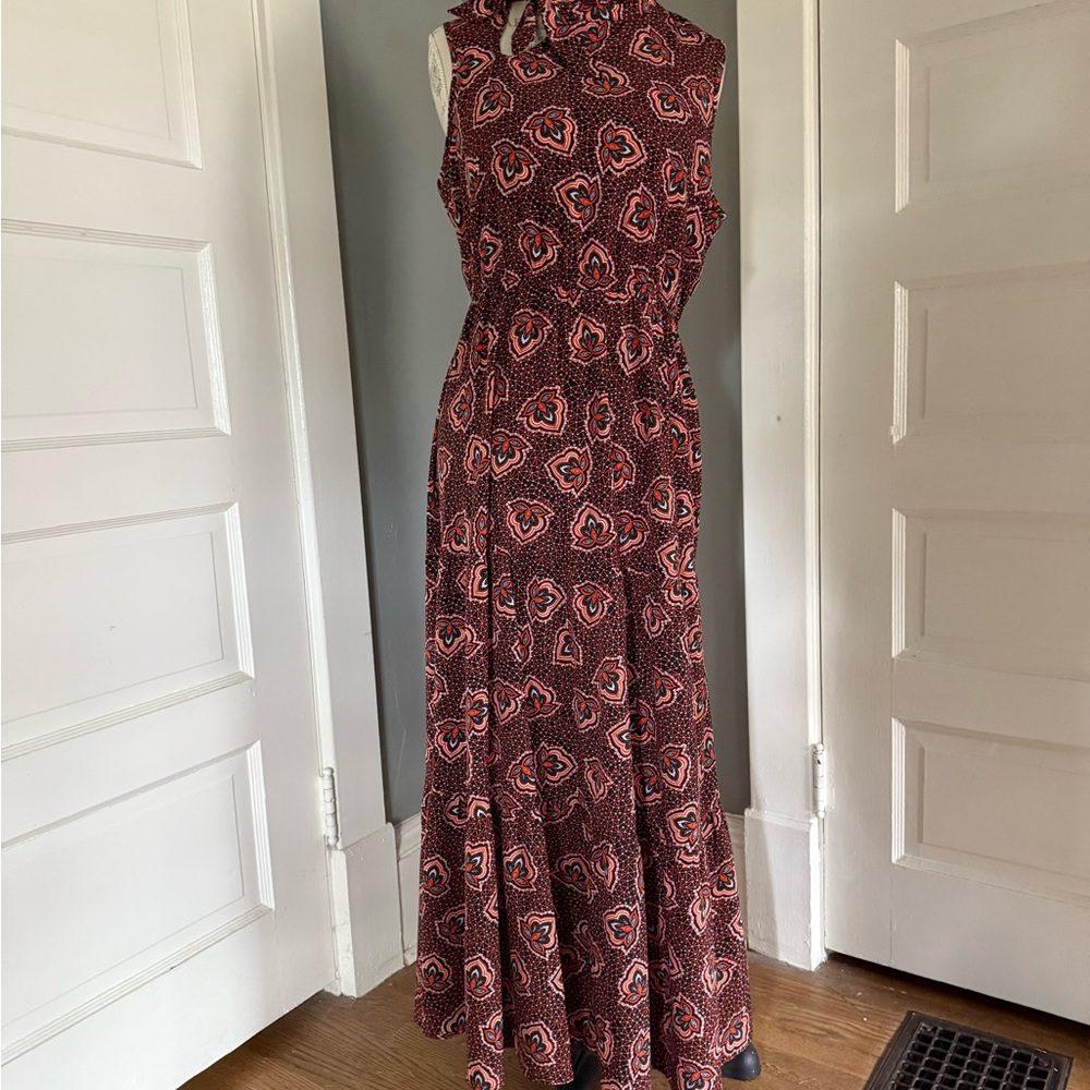 Groovy Maxi Dress in Red and Black